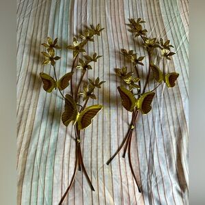 Vintage Brass Home interiors decor.   Set of 2